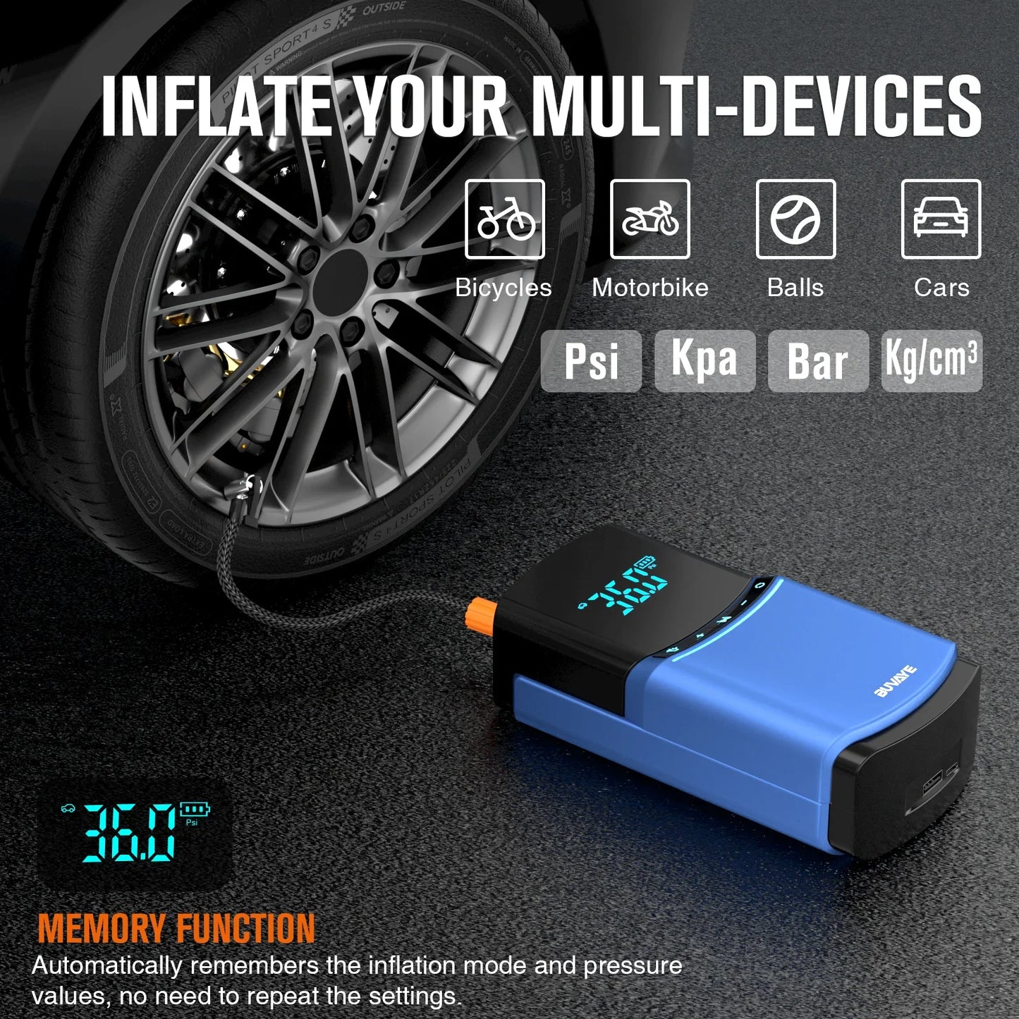 Buvaye 4 in 1 Car Jump Starter