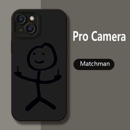 Cartoon Matchman Phone Case For iPhone