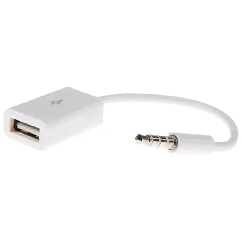 Mini Jack 3.5mm AUX Audio Plug To USB 2.0 Converter Adapter