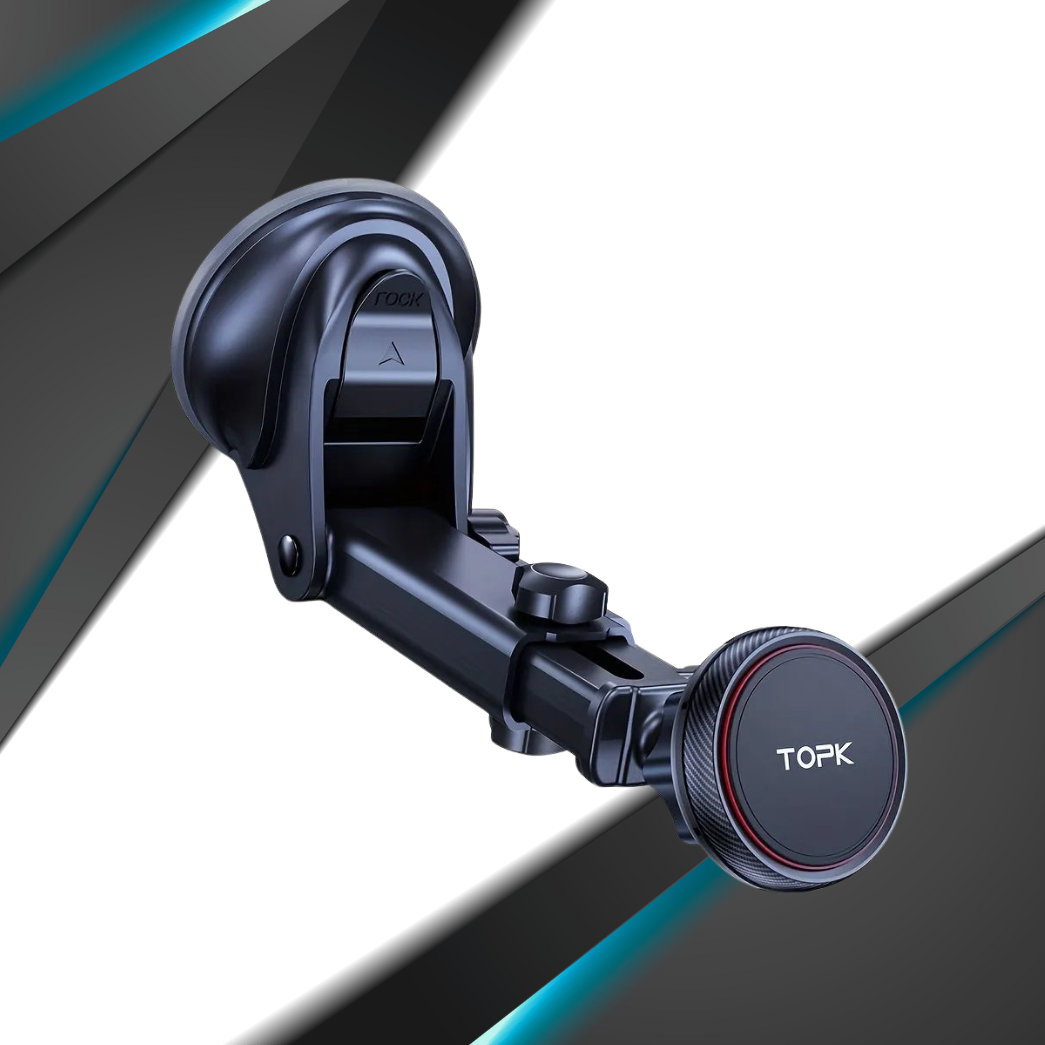 TOPK Magnetic Car Phone Mount for Dashboard Windshield Suction Cup Car Phone Holder